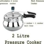 NANAK Classic 2 L Handi Induction And Gas Pressure Cooker Faster & Healthy Cooking Silver Aluminum Pressure Cookers Inner Lid Aluminium Pressure Cooker -Handi_2L_2