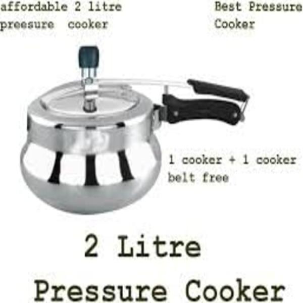 NANAK Classic 2 L Handi Induction And Gas Pressure Cooker Faster & Healthy Cooking Silver Aluminum Pressure Cookers Inner Lid Aluminium Pressure Cooker -Handi_2L_2