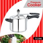 NANAK Classic 5 L Handi Induction And Gas Pressure Cooker Faster & Healthy Cooking Silver Aluminum Pressure Cookers Inner Lid Aluminium Pressure Cooker -Handi_5L_5