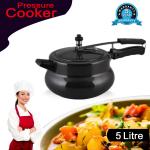NANAK Classic 5 L Handi Induction And Gas Pressure Cooker Faster & Healthy Cooking Silver Aluminum Pressure Cookers Inner Lid Aluminium Pressure Cooker -Handi_5L_5