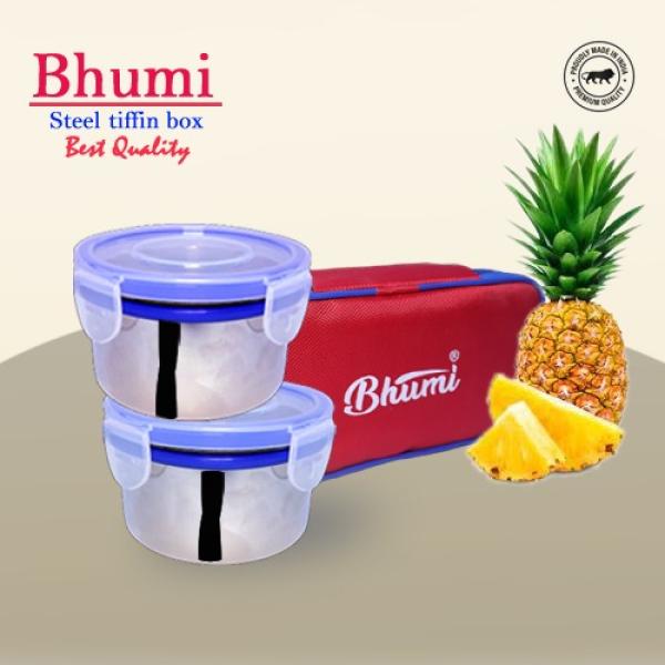 ROYAL ELIBA Leakproof & Microwave Safe Lunch Box for Adults & Kids 2 Containers Lunch Box  (300 ml, Thermoware)